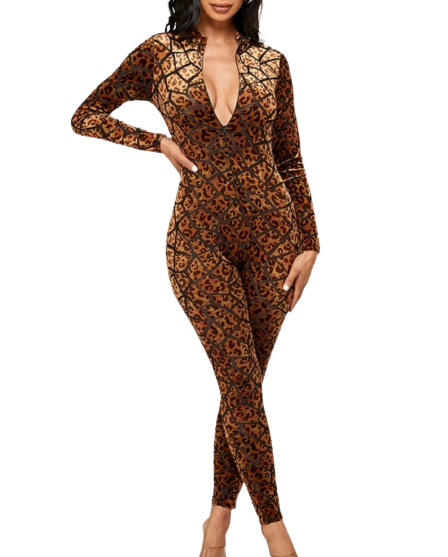 Mosaic Leopard Jumpsuit